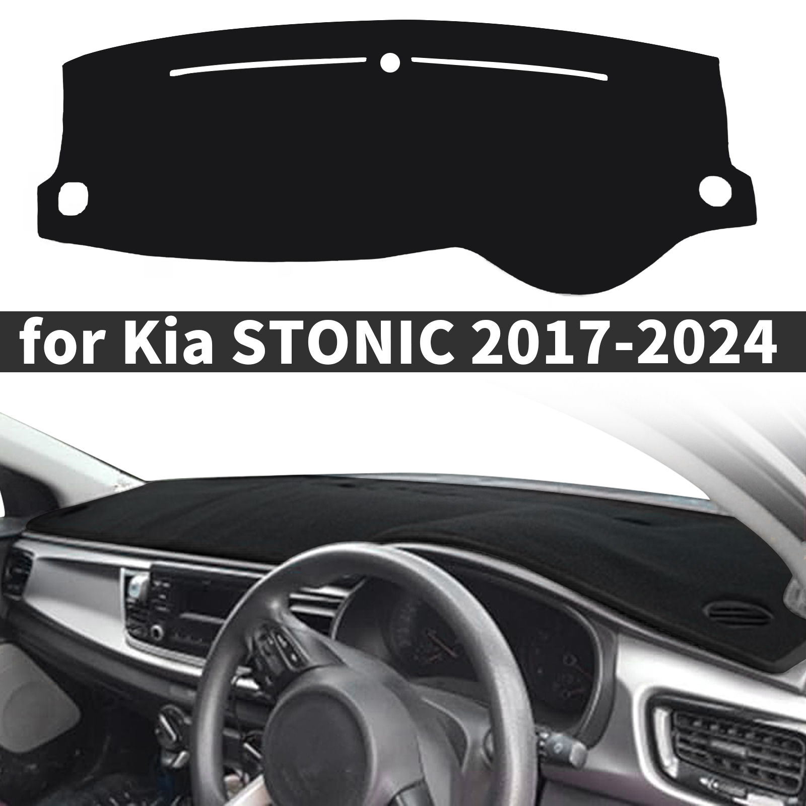 Car Anti-Slip Dashboard Mat - Kia STONIC 2017 2018-2024 için Araba