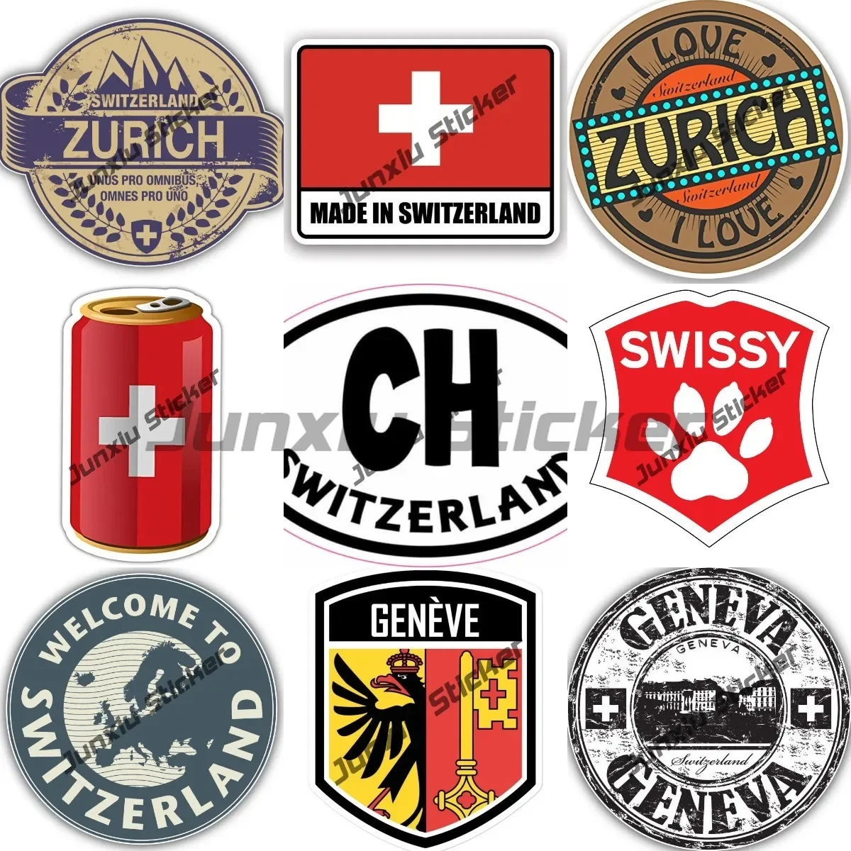 Car Accessories Zurich - Swissy Etiket Dairesel Mühür Damgası Amblem